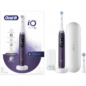 Oral-B iO 8 Cepillo de Dientes Eléctrico Recargable + Estuche + 2 Recambios Morado