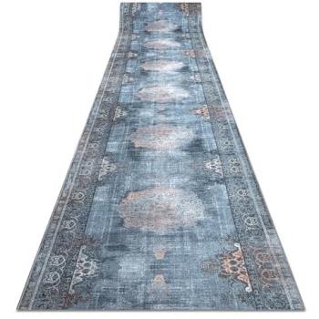Alfombra de Pasillo Antideslizante Lotus Rosette 47050 Gris - 80x880 cm - Lavable en Lavadora
