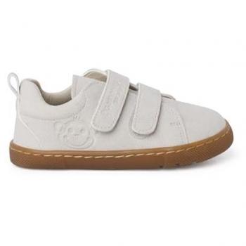 Zapatillas Barefoot de Lona para Niños con Diseño de Piel Grabada - Talla 20 Color Crudo