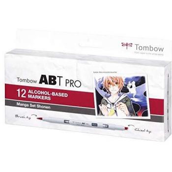 Rotuladores Duales ABT PRO Tombow Set de 12 Colores Manga Shonen a Base de Alcohol