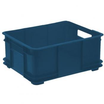 Caja de almacenaje Eurobox L, plástico eco (PP), 43 x 35 x 17,5 cm, 20 L, azul
