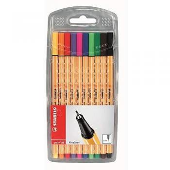 Rotulador punta fina STABILO point 88 - Estuche con 20 colores