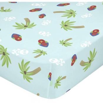 Bajera Infantil Pirata Multicolor 105x200 cm, 100% Algodón, Calidad 150 TC, Fabricada en España