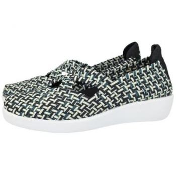 Zapatos para Mujer Doctor Cutillas con Plantilla Memory Foam, Talón Reforzado y Cierre Elástico, Color Negro, Modelo 53709