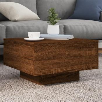 vidaXL Brown Oak Engineered Wood Coffee Table 55x55x31 cm