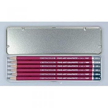Set de 6 Lápices Grafito Cretacolor Cleos Fine Art (HB, 2H, 2B, 4B, 6B, 8B)