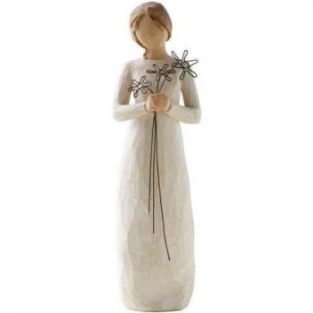 Enesco Disney Willow Tree - Figurilla La Gratitud, de resina, altura de 22.5 cm, multicolor