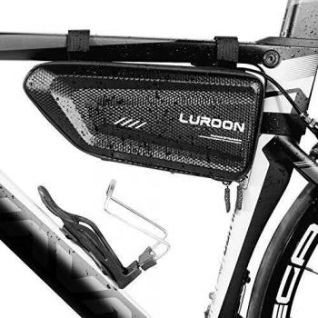 LUROON Bolsa de Bicicleta Impermeable, Bolsa Triangular para Cuadro para Bici Ajustable 1.5L Grande Bolsa Marco Bicicleta para MTB Bicicleta Carretera, Bicicleta Montaña, Motocicleta Serie etc