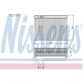 Evaporador de aire acondicionado NISSENS 92186