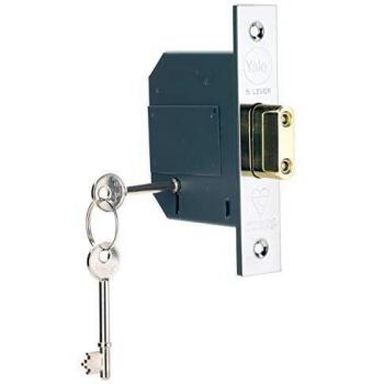Cerradura de Mortaja Yale P-M562-CH-80, Alta Seguridad, 5 Levas, Acabado Cromado, 76mm