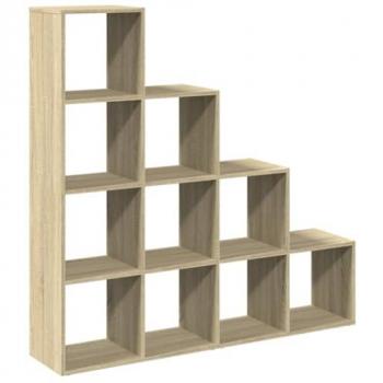 Librería divisora 4 estantes madera Sonoma 131,5x29x131,5 cm Aglomerado Marrón
