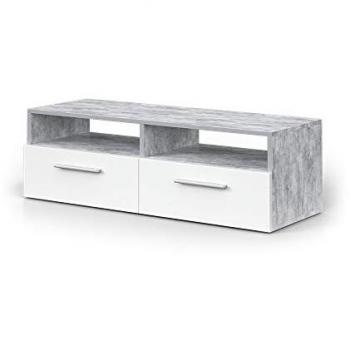Mueble Bajo para TV Diego, Hormigón/Blanco, 95 x 38 cm