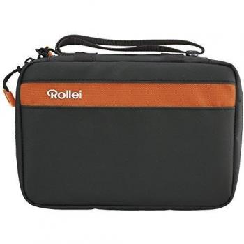 Rollei Actioncam Case - Bolsillo profesional para las cámaras de acción de Rollei y GoPro, impermeable, color negro/naranja