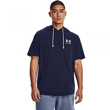 Sudadera de Manga Corta con Capucha Under Armour Rival Terry LC Azul Marino Hombre M