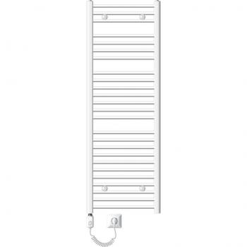 Calentador Eléctrico de Baño Luxebath Sahara 500x1500 mm Blanco Curvo con Conexión Lateral y Varilla de Calentamiento 900W con Termostato Digital