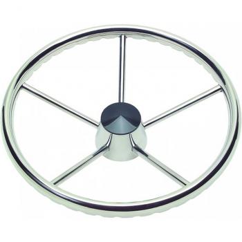 SCHMITT MARINE 1731521FGK-R 170 FINGER GRIP DESTROYER 5-SPOKE 15.5 INCH STAINLESS STEEL CAP 3/4 INCH TAPERED SHAFT W