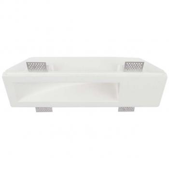 Portalámparas empotrable LED V-TAC GU10 rectangular blanco cuerpo yeso, medidas 100x350 mm, incluye 3 años de garantía