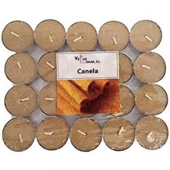 Lumar - Pack de 20 velas de té con aroma a canela
