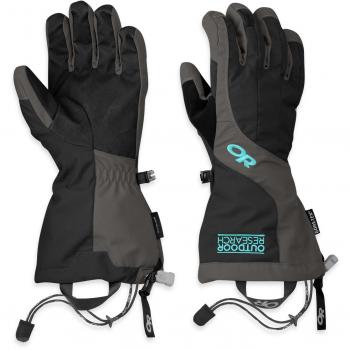 Outdoor Research Arete Guantes para mujer, Mujer, 243356, negro y gris, medium