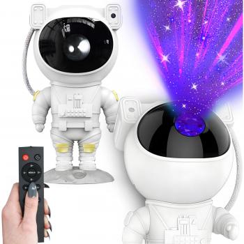 Proyector de Cielo Estrellado y Galaxia, Lámpara Nocturna para Niños en Forma de Astronauta