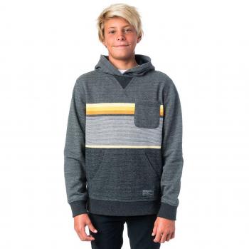 RIP CURL Yarn DYED Stripe Hooded Fleece Sudadera, Niños, Dark Marle, 16