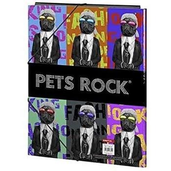 Carpeta Pets Rock A4 con Anillas (26 x 33.5 x 2.5 cm)