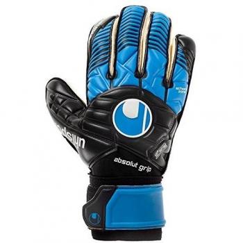 uhlsport Eliminator Absolutgrip RF Guantes, Negro / Cyan / Blanco, 9