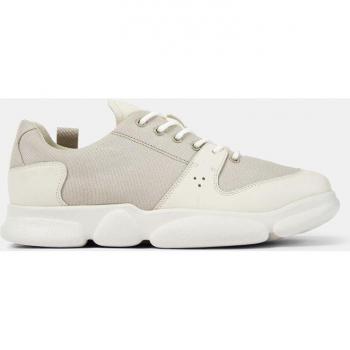 CAMPER Karst Sneakers for Men - Grey, White, Size 41, Cotton Fabric/Smooth Leather