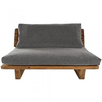 Sofá DKD Home Decor Marrón Gris de Poliéster y Algodón con Estructura de Madera de Pino (95 x 88 x 75 cm)