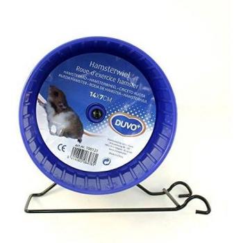 Rueda de plástico para hámster Duvo Plus con soporte