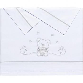 Pekebaby Juego De Sábanas para Minicuna 50x80 cm, 100% Algodón Extrasuave, Fabricado en España - Incluye Bajera, Encimera y Funda Almohada - Cu