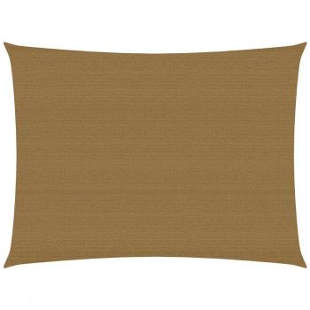 Toldo de vela gris taupe HDPE 160 g/m² 3,5x5 m