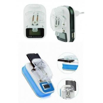 Cargador Universal LCD USB para Teléfonos Móviles, Smartphones y Cámaras
