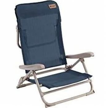 Silla de playa plegable Outwell Seaford azul océano, camping mobiliario, características: diseño ergonómico, estructura de aluminio ligera, tela resistente al agua y a los rayos UV, fácil de transportar y almacenar, ideal para