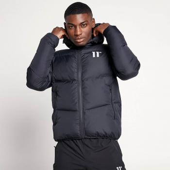 Chaqueta Acolchada con Paneles Anchos 11 Degrees para hombre en color negro
