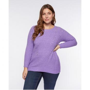 Jersey de mujer con lentejuelas y elaboración de canalé