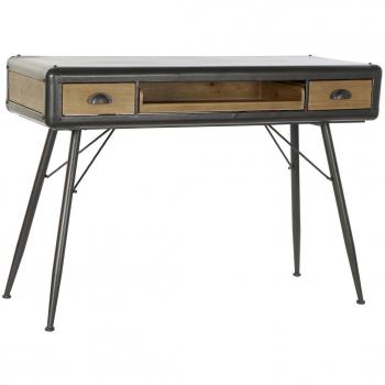 Escritorio DKD Home Decor 118 x 52 x 84 cm Abeto Natural Metal Gris claro
