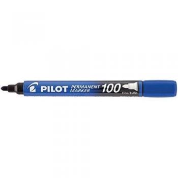 Pilot SCA-100-L - Pack de 12 marcadores permanentes, punta cónica, color azul