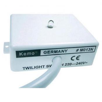 Interruptor Crepuscular Kemo M013N 230V/AC, Sensor de Luz Automático