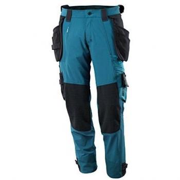 Pantalones de Trabajo Mascot Advanced 17031 con Bolsillos Colgantes y Rodilleras - Color Petróleo Oscuro