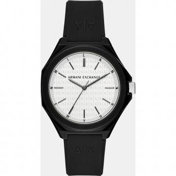 Armani Exchange AX4600 Men's Watch - Silicone Strap, White Dial, Quartz Movement