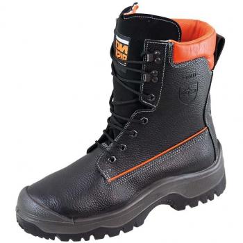 Botas de Seguridad Forestal NoRisk Talla 40 Cuero Negro/Naranja S3 SRC EN ISO 20345, EN ISO 17249