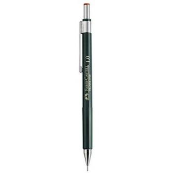 Faber Castell B-136900 - Portaminas TK-Fine con goma de borrar y 3 minas finas, graduación HB, trazo 0.9 mm, color negro