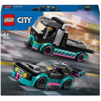 LEGO City Great Vehicles Coche de Carreras y Camión de Transporte 60406 Juego de Construcción