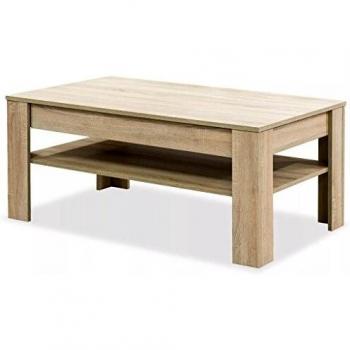 vidaXL Mesa de Centro 110x60x40 cm Color Roble Consola Mueble Comedor Salón