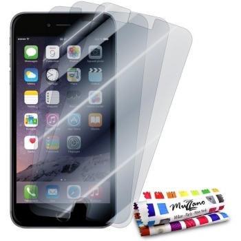 3 Protecciones de Pantalla transparentes para APPLE IPHONE 6S PLUS UltraClear Originales de MUZZANO de Calidad PREMIUM - Tratamiento Anti-rayado, Anti-rastro y Anti-polvo + De regalo 1 ESTILETE + 1 PAÑO MUZZANO