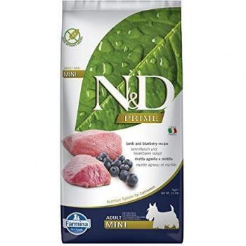 Croquetas N&D Prime Perro Adulto Mini Cordero y Arándano 14 kg (2 x 7 kg) Sin Granos
