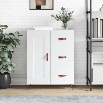Aparador de madera de ingeniería 69,5x34x90 cm - Mueble de Almacenaje de Salón, Buffet para salón, Armario Auxiliar, Armario de Almacenamiento en color blanco