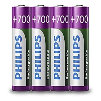 Philips R03B4A70/10 - Pack de 4 pilas recargables