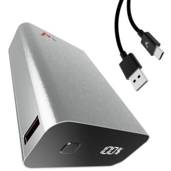 Power Bank Wonder WX20 Mini 20000mAh con 1 x USB-A y 1 x USB-C - Color Gris
